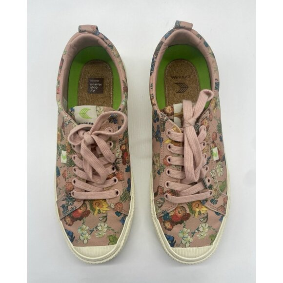 Cariuma Van Gogh Museum Sneakers Flower Canvas W 12 M 10.5 Casual Boho Unisex - Picture 1 of 5